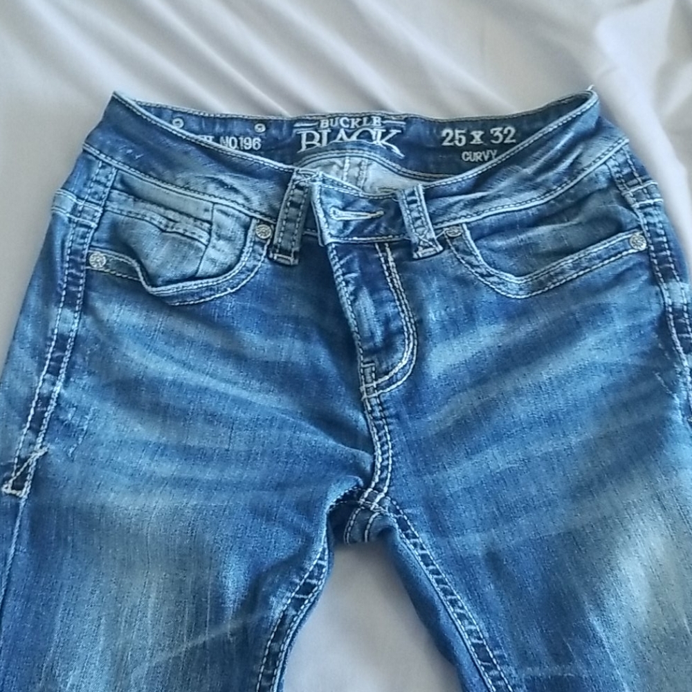 Buckle black jeans